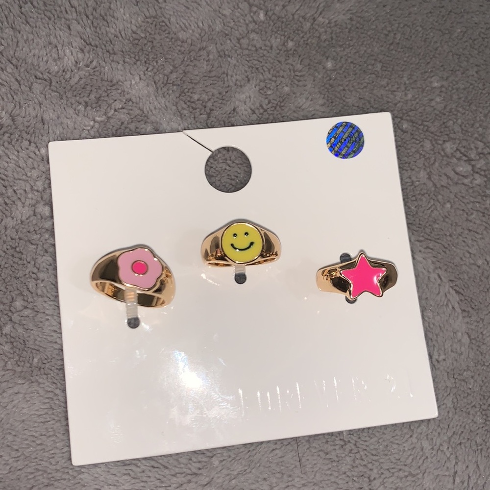 Forever 21 Smiley Face Rings